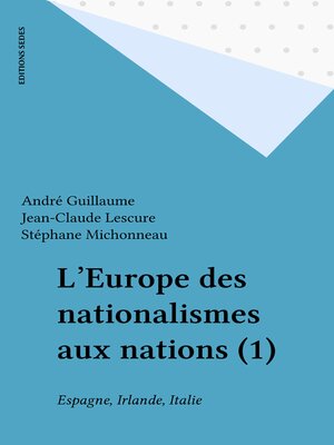 cover image of L'Europe des nationalismes aux nations (1)